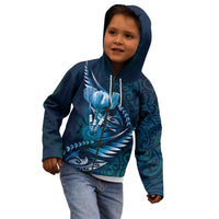 Personalised All Blue New Zealand Darts Kid Hoodie Aoteroa Fern Maori Galaxy Style LT14 - Polynesian Pride
