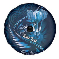 Personalised All Blue New Zealand Darts Spare Tire Cover Aoteroa Fern Maori Galaxy Style LT14 - Polynesian Pride