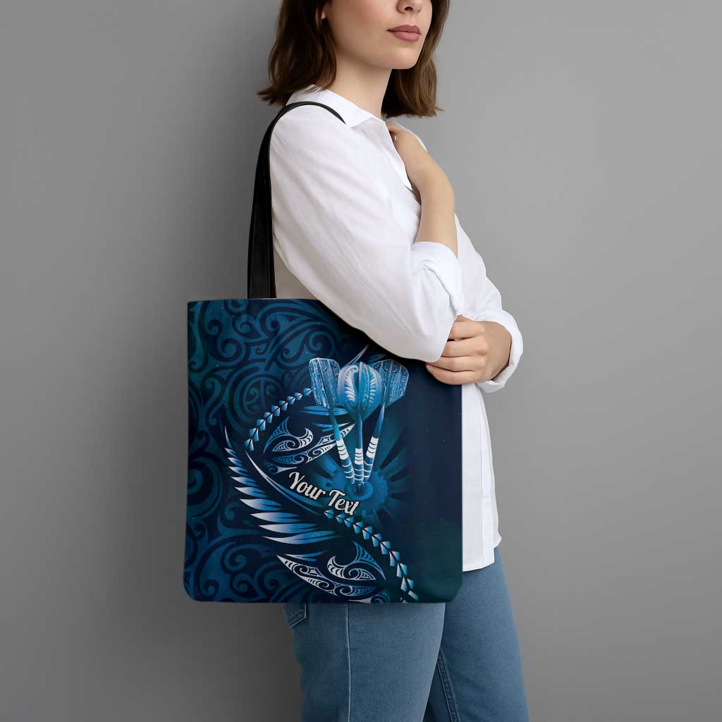 Personalised All Blue New Zealand Darts Tote Bag Aoteroa Fern Maori Galaxy Style - Polynesian Pride