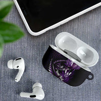 Personalised All Purple New Zealand Darts AirPods Case Aoteroa Fern Maori Galaxy Style LT14 - Polynesian Pride