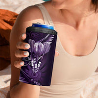 All Purple New Zealand Darts 4 in 1 Can Cooler Tumbler Aoteroa Fern Maori Galaxy Style LT14 - Polynesian Pride