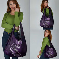 Personalised All Purple New Zealand Darts Grocery Bag Aoteroa Fern Maori Galaxy Style LT14 - Polynesian Pride