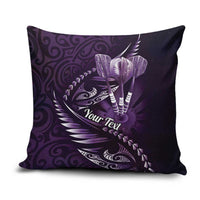 Personalised All Purple New Zealand Darts Pillow Cover Aoteroa Fern Maori Galaxy Style LT14 Purple - Polynesian Pride
