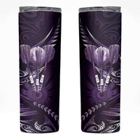 All Purple New Zealand Darts Skinny Tumbler Aoteroa Fern Maori Galaxy Style LT14 Purple - Polynesian Pride