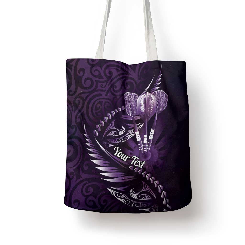 Personalised All Purple New Zealand Darts Tote Bag Aoteroa Fern Maori Galaxy Style LT14 - Polynesian Pride