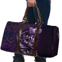 Personalised All Purple New Zealand Darts Travel Bag Aoteroa Fern Maori Galaxy Style - Polynesian Pride
