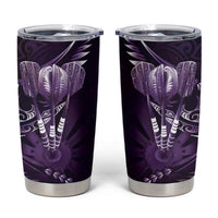 All Purple New Zealand Darts Tumbler Cup Aoteroa Fern Maori Galaxy Style LT14 Purple - Polynesian Pride