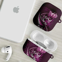 Personalised All Pink New Zealand Darts AirPods Case Aoteroa Fern Maori Galaxy Style - Polynesian Pride