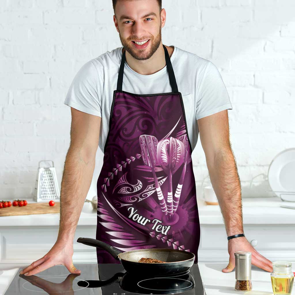 Personalised All Pink New Zealand Darts Apron Aoteroa Fern Maori Galaxy Style - Polynesian Pride