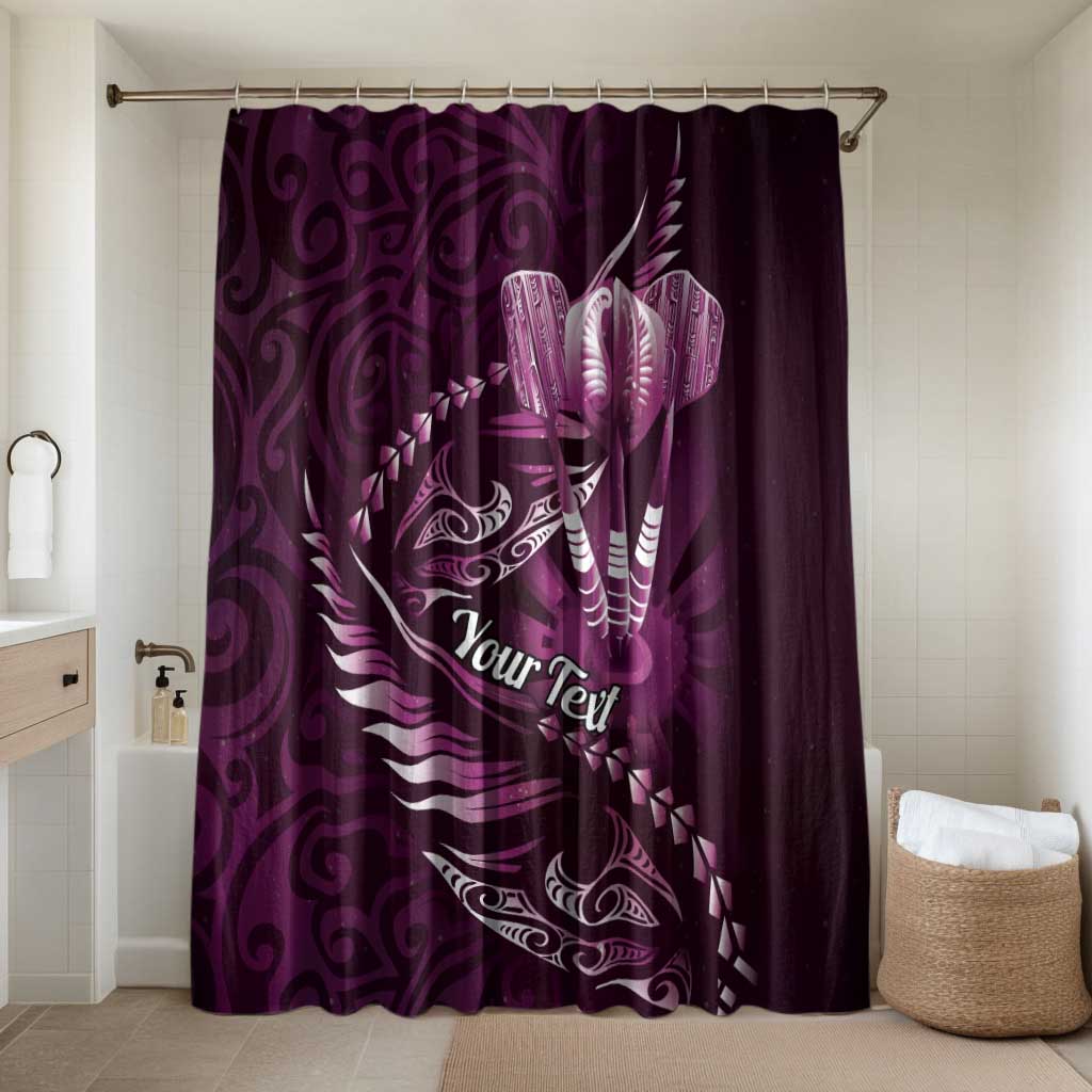 Personalised All Pink New Zealand Darts Bathroom Set Aoteroa Fern Maori Galaxy Style - Polynesian Pride