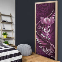 Personalised All Pink New Zealand Darts Door Cover Aoteroa Fern Maori Galaxy Style LT14 - Polynesian Pride