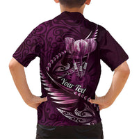 Personalised All Pink New Zealand Darts Hawaiian Shirt Aoteroa Fern Maori Galaxy Style LT14 - Polynesian Pride