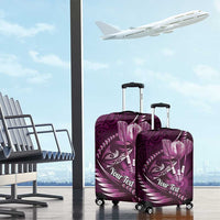 Personalised All Pink New Zealand Darts Luggage Cover Aoteroa Fern Maori Galaxy Style LT14 - Polynesian Pride