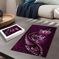 Personalised All Pink New Zealand Darts Puzzle Aoteroa Fern Maori Galaxy Style - Polynesian Pride