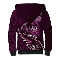 Personalised All Pink New Zealand Darts Sherpa Hoodie Aoteroa Fern Maori Galaxy Style LT14 - Polynesian Pride