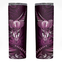 All Pink New Zealand Darts Skinny Tumbler Aoteroa Fern Maori Galaxy Style LT14 Pink - Polynesian Pride