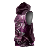 Personalised All Pink New Zealand Darts Sleeveless Hoodie Aoteroa Fern Maori Galaxy Style LT14 - Polynesian Pride