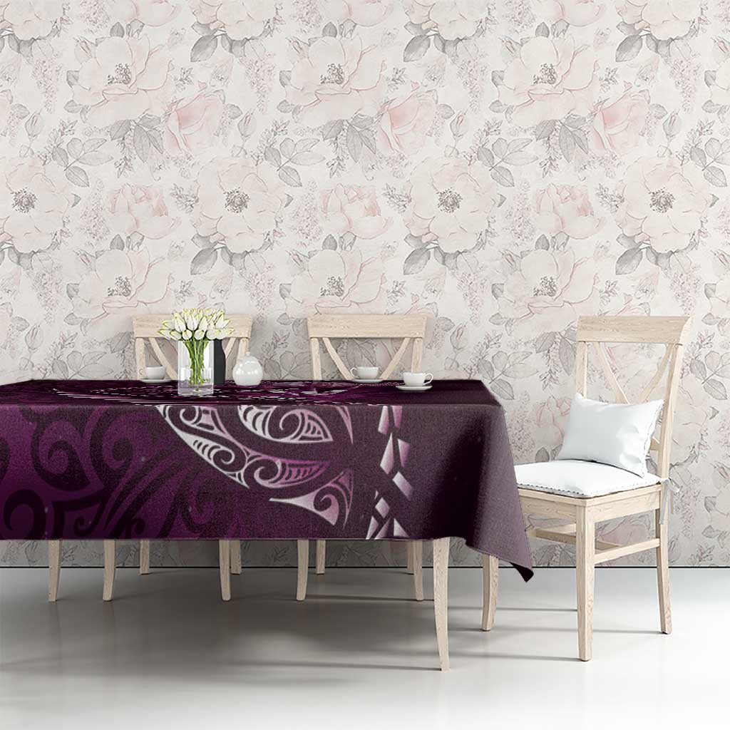 Personalised All Pink New Zealand Darts Tablecloth Aoteroa Fern Maori Galaxy Style