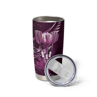 All Pink New Zealand Darts Tumbler Cup Aoteroa Fern Maori Galaxy Style LT14 - Polynesian Pride