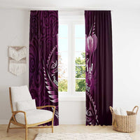 Personalised All Pink New Zealand Darts Window Curtain Aoteroa Fern Maori Galaxy Style