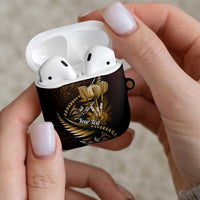 Personalised All Gold New Zealand Darts AirPods Case Aoteroa Fern Maori Galaxy Style - Polynesian Pride