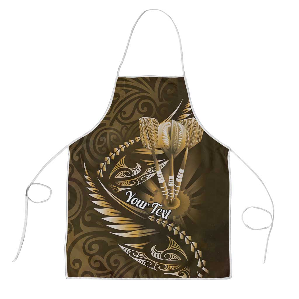 Personalised All Gold New Zealand Darts Apron Aoteroa Fern Maori Galaxy Style - Polynesian Pride