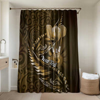 Personalised All Gold New Zealand Darts Bathroom Set Aoteroa Fern Maori Galaxy Style - Polynesian Pride