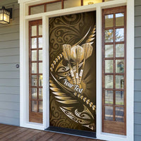 Personalised All Gold New Zealand Darts Door Cover Aoteroa Fern Maori Galaxy Style LT14 - Polynesian Pride