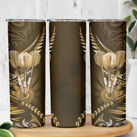 All Gold New Zealand Darts Skinny Tumbler Aoteroa Fern Maori Galaxy Style LT14 - Polynesian Pride