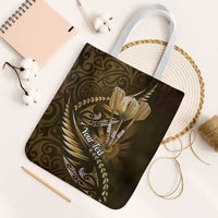 Personalised All Gold New Zealand Darts Tote Bag Aoteroa Fern Maori Galaxy Style - Polynesian Pride