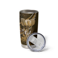 All Gold New Zealand Darts Tumbler Cup Aoteroa Fern Maori Galaxy Style LT14 - Polynesian Pride
