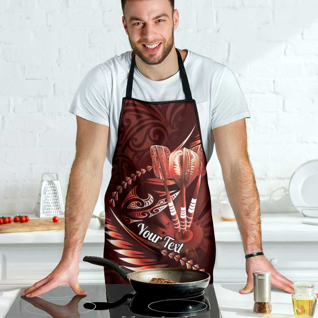 Personalised All Red New Zealand Darts Apron Aoteroa Fern Maori Galaxy Style - Polynesian Pride