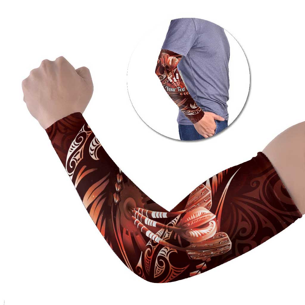 Personalised All Red New Zealand Darts Arm Sleeves Aoteroa Fern Maori Galaxy Style - Polynesian Pride