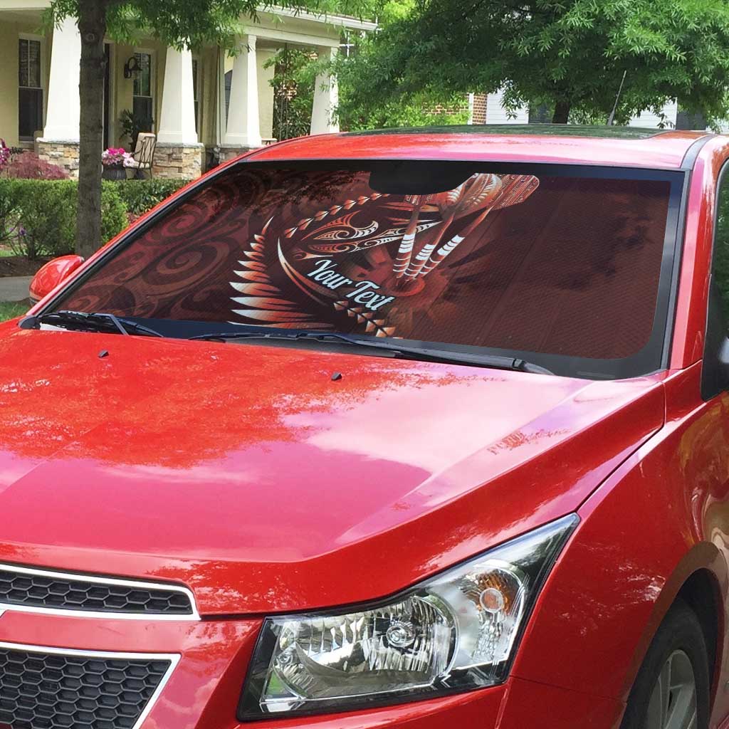 Personalised All Red New Zealand Darts Auto Sun Shade Aoteroa Fern Maori Galaxy Style - Polynesian Pride