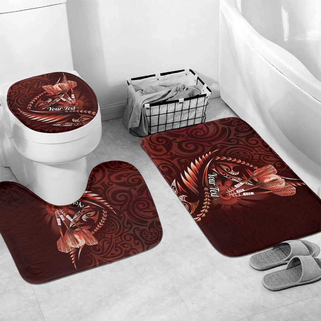 Personalised All Red New Zealand Darts Bathroom Set Aoteroa Fern Maori Galaxy Style - Polynesian Pride