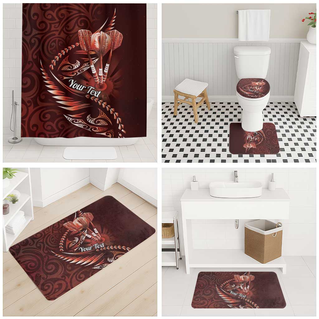Personalised All Red New Zealand Darts Bathroom Set Aoteroa Fern Maori Galaxy Style - Polynesian Pride