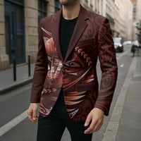 Personalised All Red New Zealand Darts Blazer Aoteroa Fern Maori Galaxy Style LT14 - Polynesian Pride