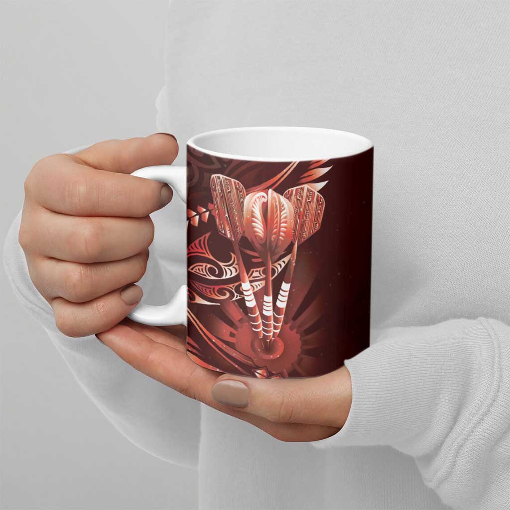 All Red New Zealand Darts Ceramic Mug Aoteroa Fern Maori Galaxy Style - Polynesian Pride