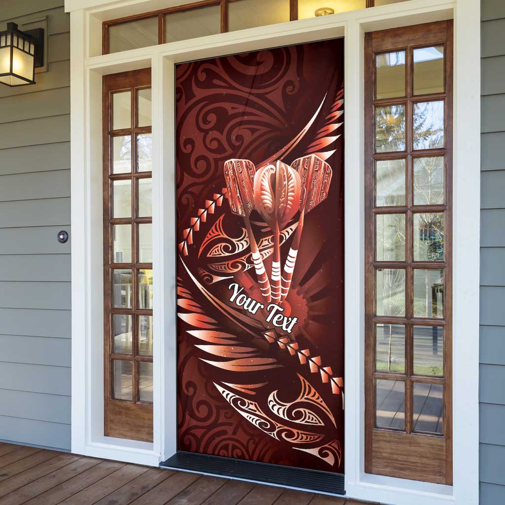 Personalised All Red New Zealand Darts Door Cover Aoteroa Fern Maori Galaxy Style LT14 - Polynesian Pride
