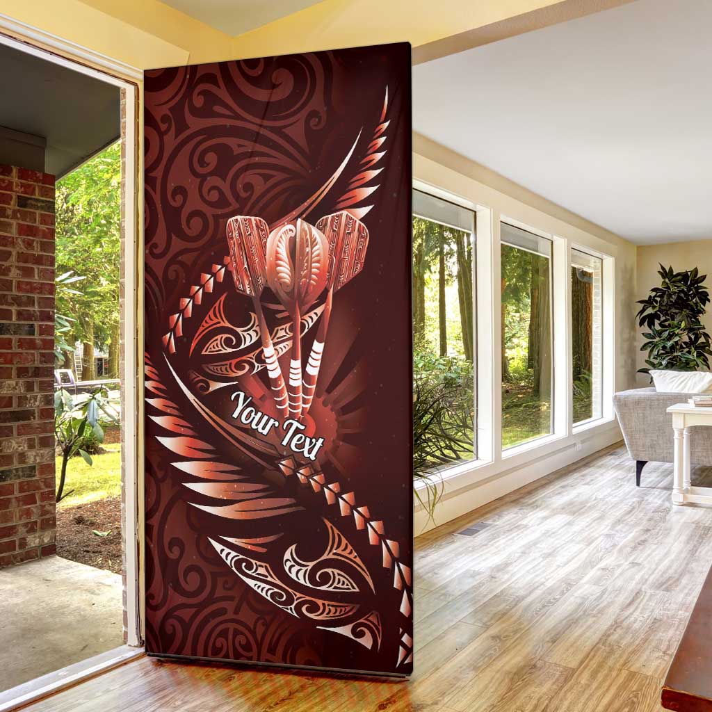 Personalised All Red New Zealand Darts Door Cover Aoteroa Fern Maori Galaxy Style LT14 - Polynesian Pride