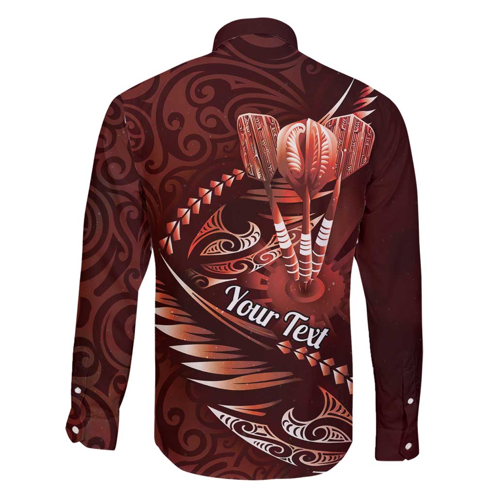Personalised All Red New Zealand Darts Family Matching Short Sleeve Bodycon Dress and Hawaiian Shirt Aoteroa Fern Maori Galaxy Style LT14 - Polynesian Pride