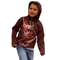 Personalised All Red New Zealand Darts Kid Hoodie Aoteroa Fern Maori Galaxy Style LT14 - Polynesian Pride