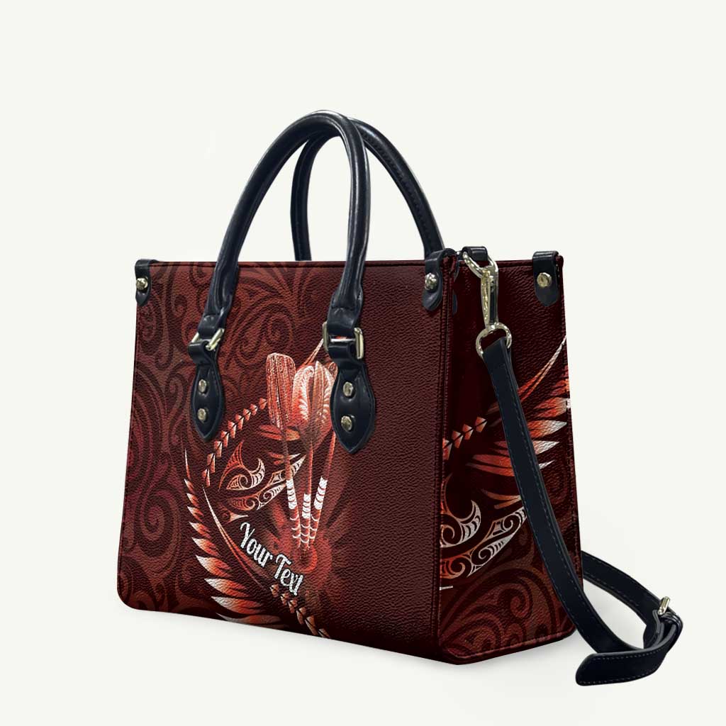 Personalised All Red New Zealand Darts Leather Bag Aoteroa Fern Maori Galaxy Style - undefined