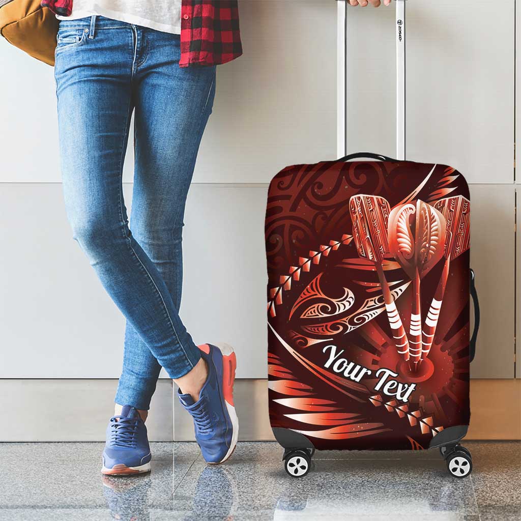 Personalised All Red New Zealand Darts Luggage Cover Aoteroa Fern Maori Galaxy Style LT14 - Polynesian Pride