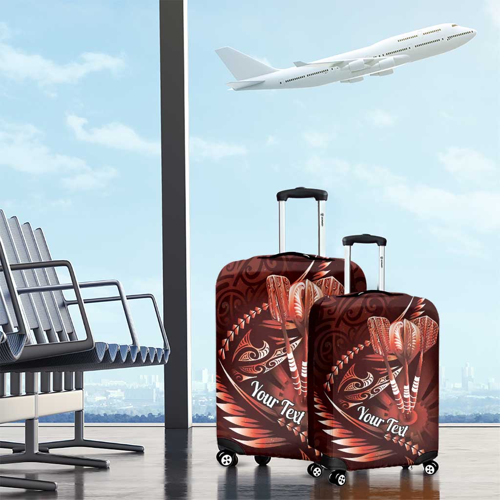 Personalised All Red New Zealand Darts Luggage Cover Aoteroa Fern Maori Galaxy Style LT14 - Polynesian Pride