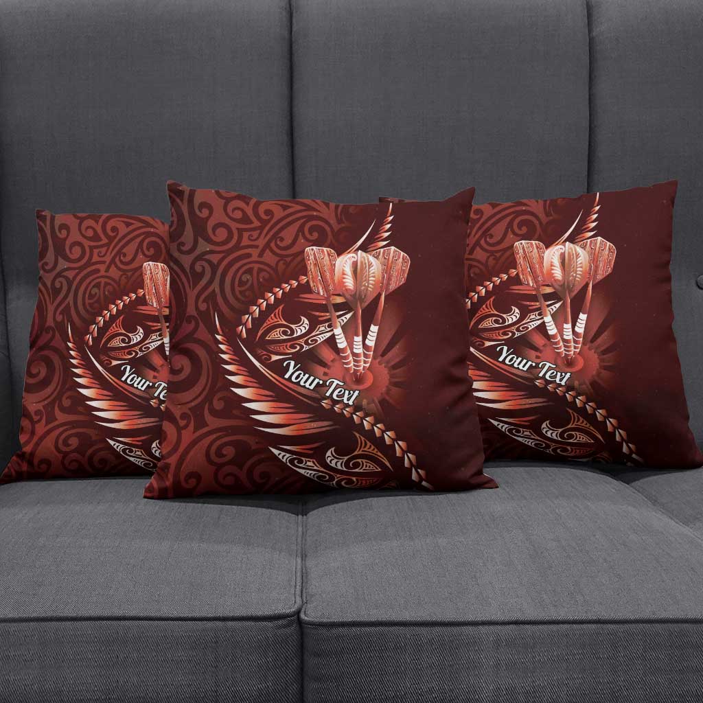 Personalised All Red New Zealand Darts Pillow Cover Aoteroa Fern Maori Galaxy Style - Polynesian Pride