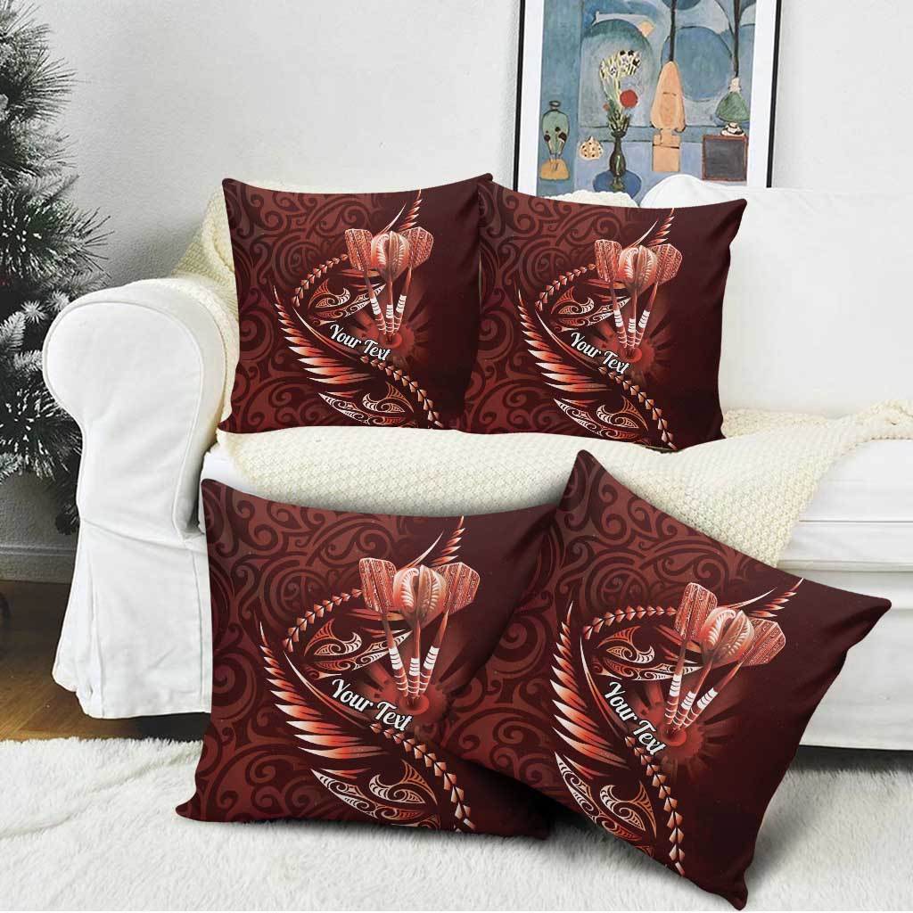 Personalised All Red New Zealand Darts Pillow Cover Aoteroa Fern Maori Galaxy Style - Polynesian Pride