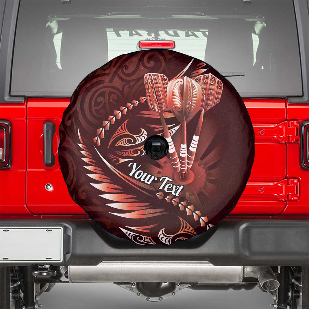 Personalised All Red New Zealand Darts Spare Tire Cover Aoteroa Fern Maori Galaxy Style LT14 - Polynesian Pride
