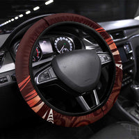 All Red New Zealand Darts Steering Wheel Cover Aoteroa Fern Maori Galaxy Style