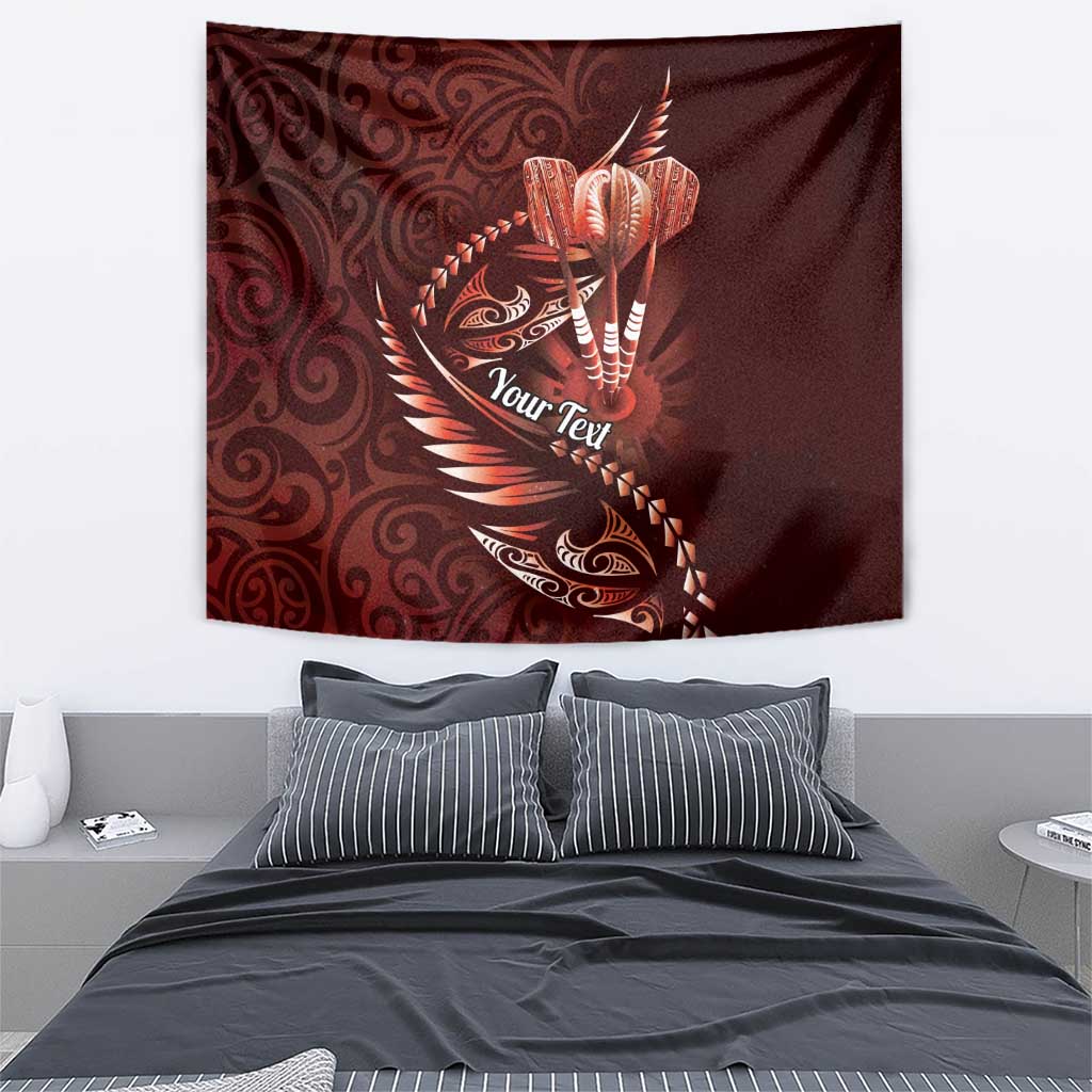 Personalised All Red New Zealand Darts Tapestry Aoteroa Fern Maori Galaxy Style LT14 - Polynesian Pride